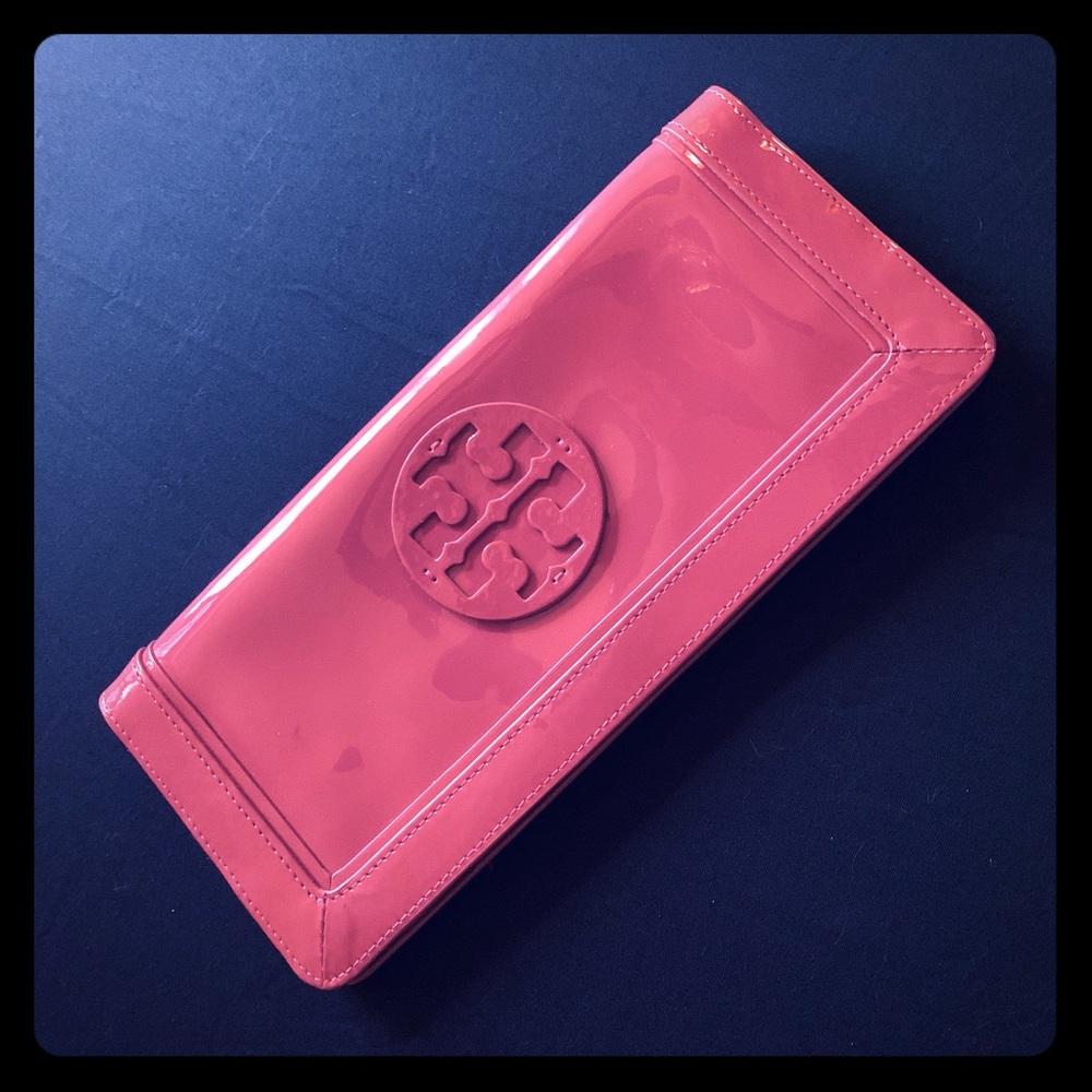 Tory Burch Hibiscus Patent Leather Clutch